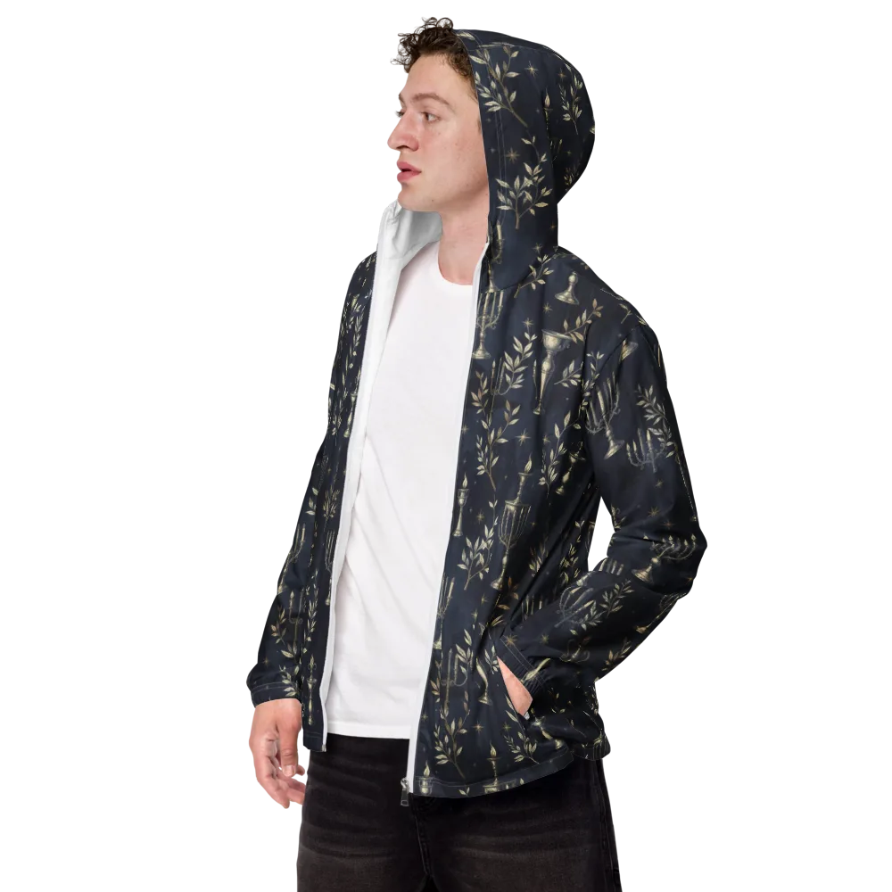 Midnight Candelabra on Men's Windbreaker — Left Front