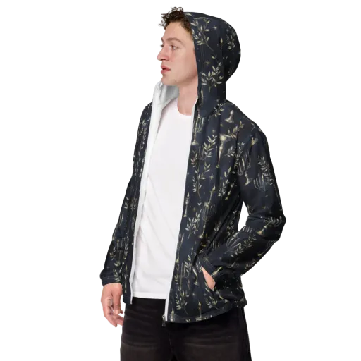 Midnight Candelabra on a Men's Windbreaker