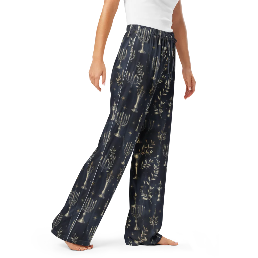 Midnight Candelabra on Women's Pajama Pants — Right Front