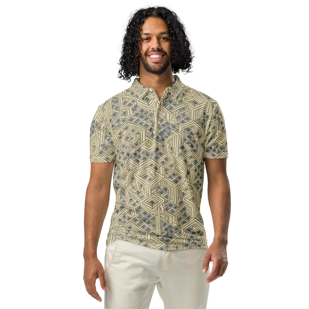 Isometric Archive on Men's Slim Fit Polo Shirt — Front