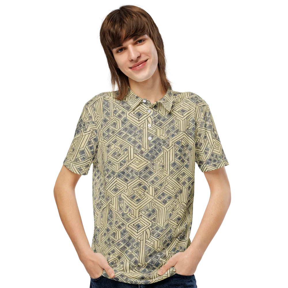 Isometric Archive on Men's Slim Fit Polo Shirt — Front