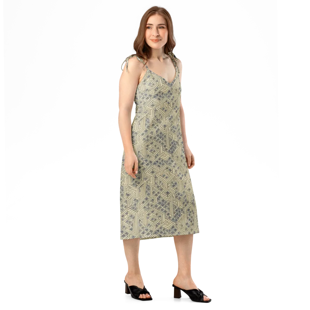 Isometric Archive on Slip Dress — Right Front