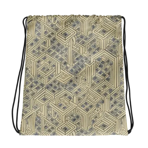 Isometric Archive on a Drawstring Bag