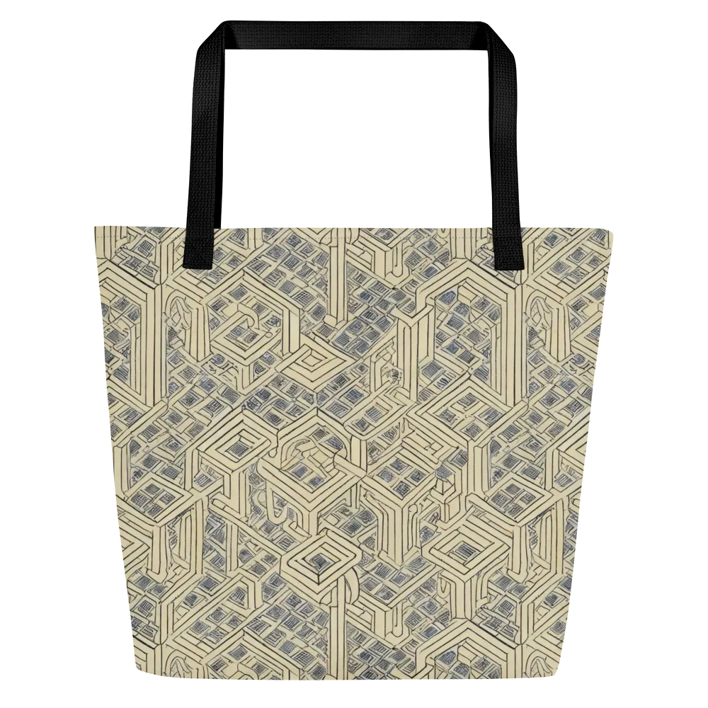 Isometric Archive on Large Tote Bag W/ Pocket — Front