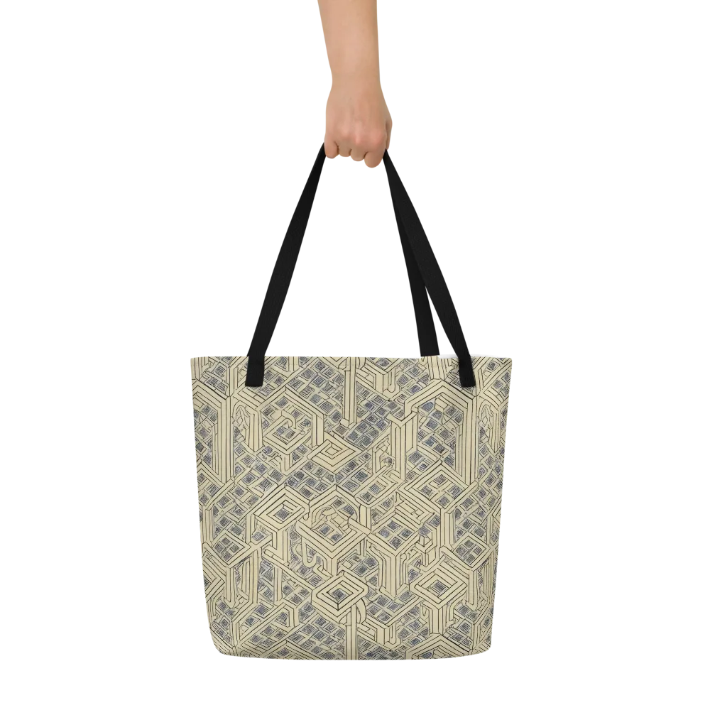 Isometric Archive on Large Tote Bag W/ Pocket — Front