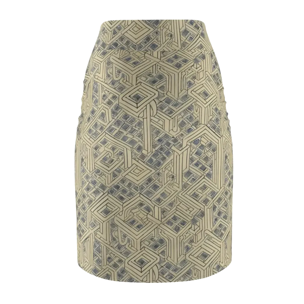 Isometric Archive on Pencil Skirt — Back