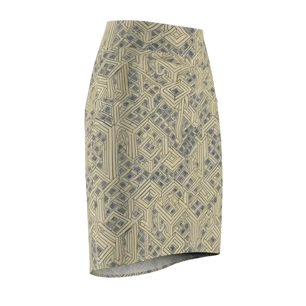 Isometric Archive on Pencil Skirt — Front Side