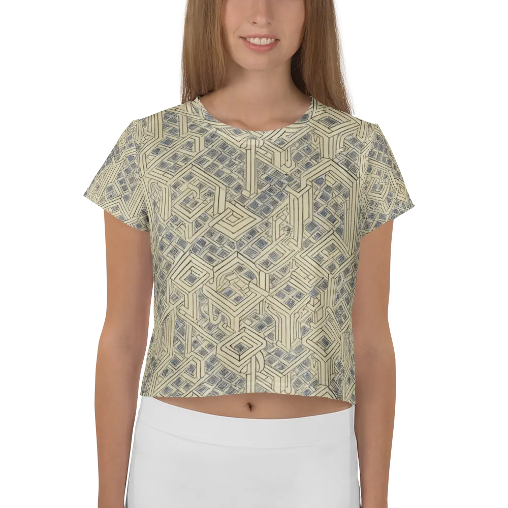 Isometric Archive on Crop Tee — Front