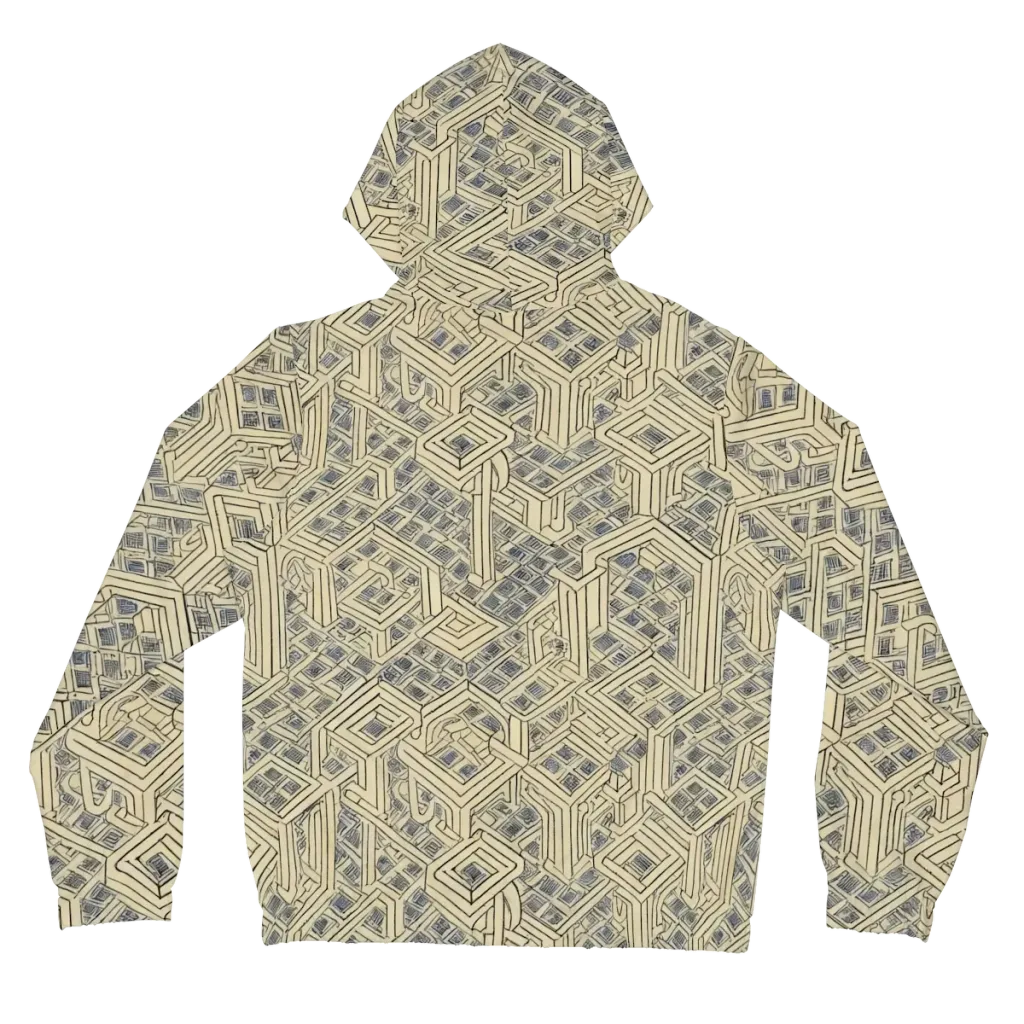 Isometric Archive on Women's Full-Zip Hoodie — Back
