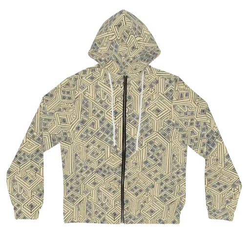 Isometric Archive on a Women's Full-Zip Hoodie