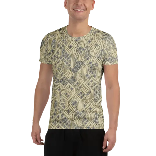 Isometric Archive on a Men's Athletic T-Shirt