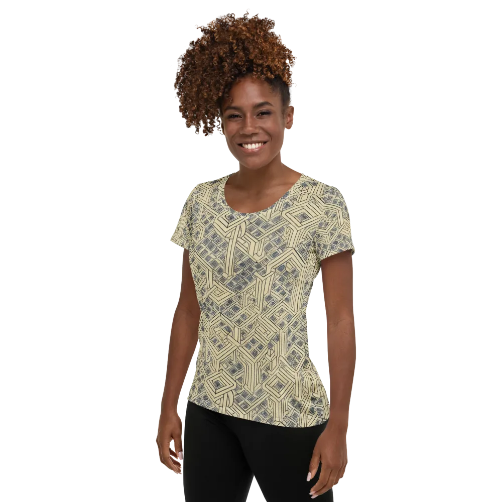 Isometric Archive on Women's Athletic T-Shirt — Left