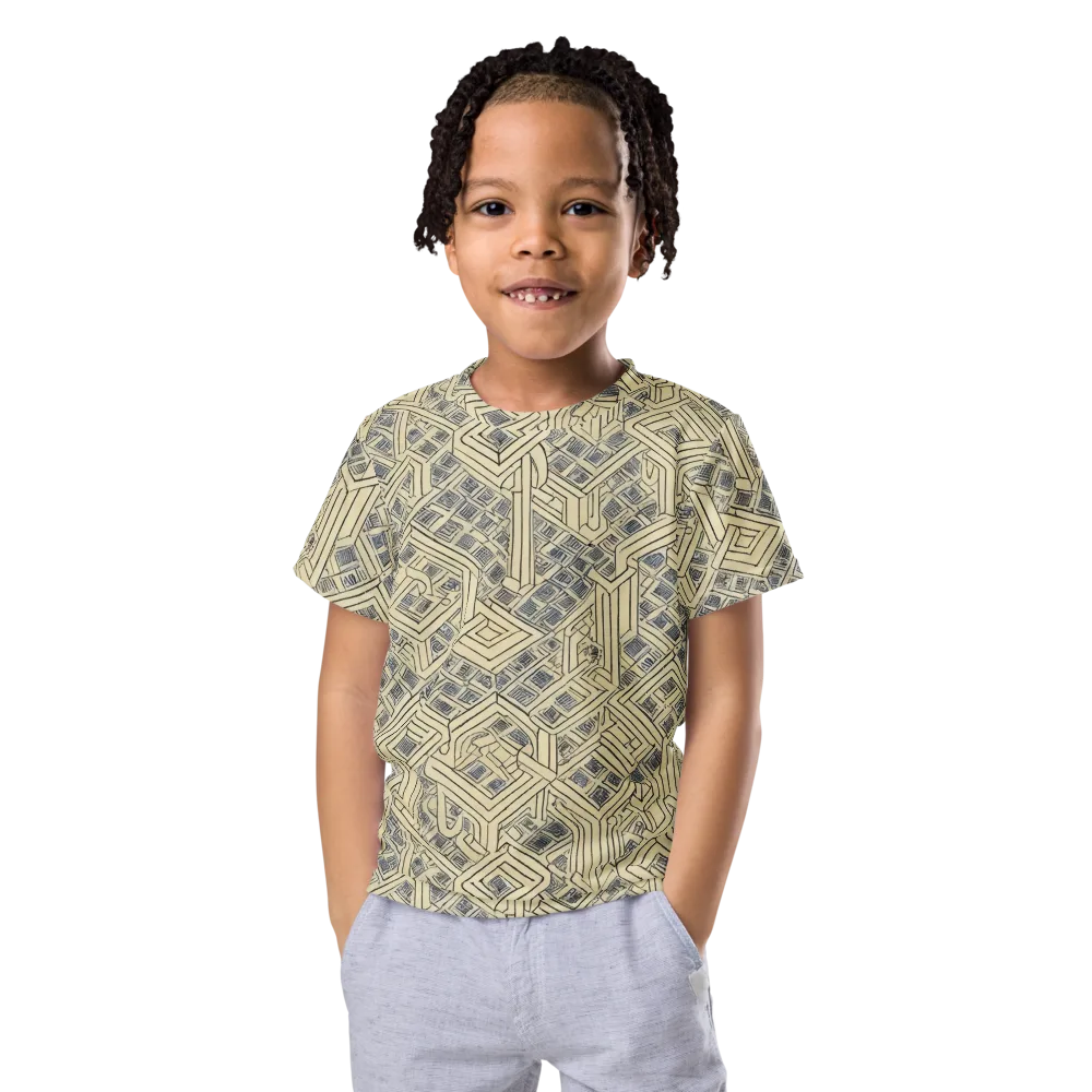 Isometric Archive on Kids Crew Neck T-Shirt — Front