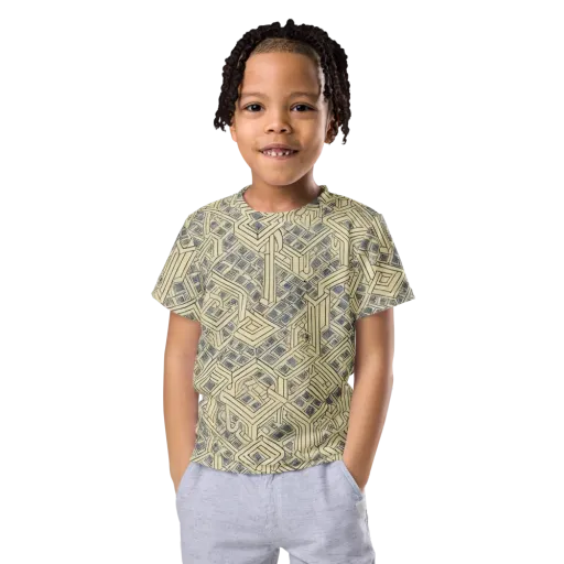Isometric Archive on a Kids Crew Neck T-Shirt