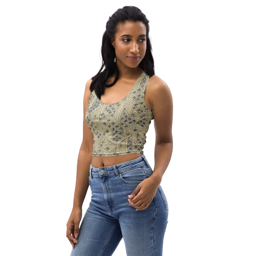 Isometric Archive on Crop Top — Left Front