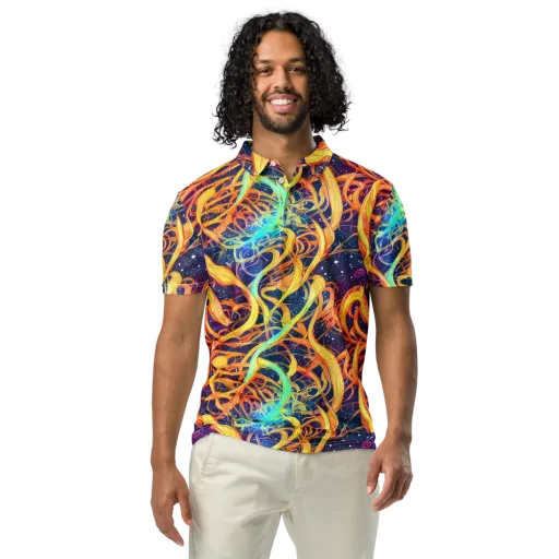 Granov Vortex on a Men's Slim Fit Polo Shirt