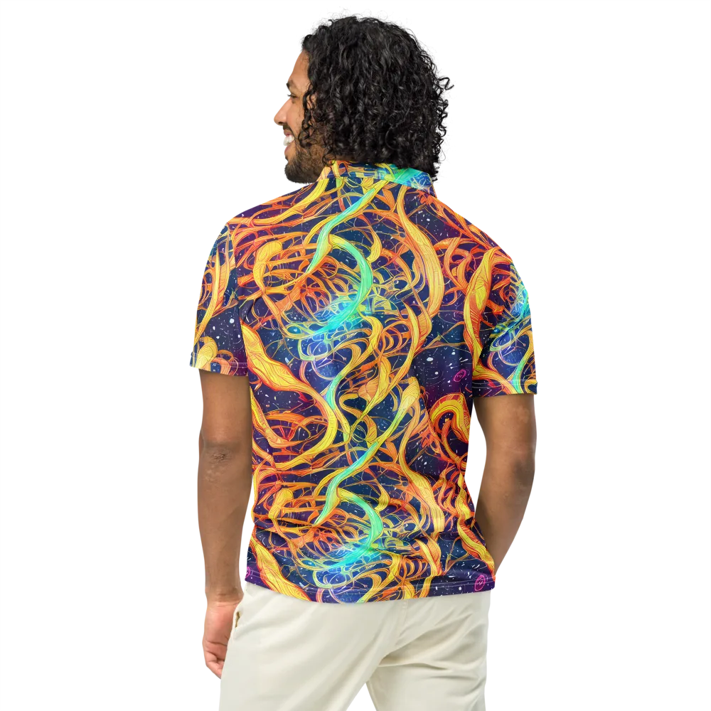 Granov Vortex on Men's Slim Fit Polo Shirt — Back
