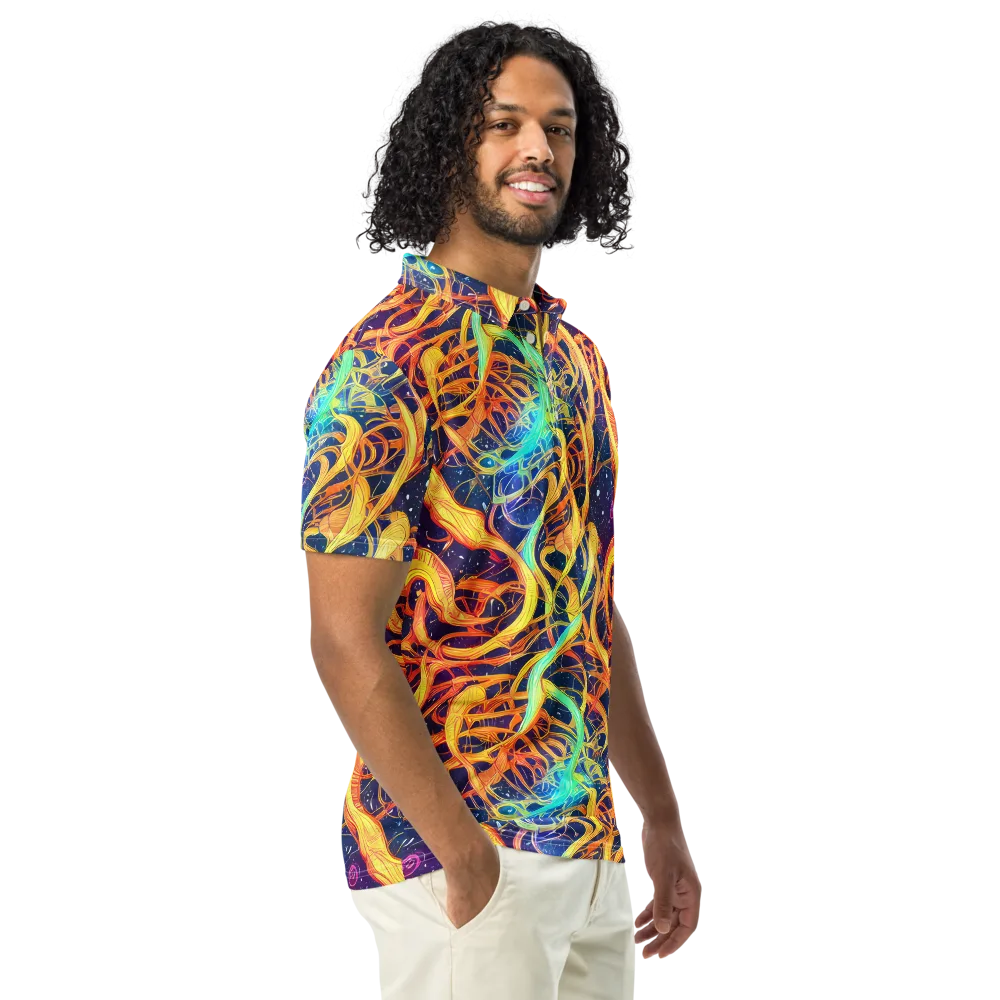 Granov Vortex on Men's Slim Fit Polo Shirt — Right Front