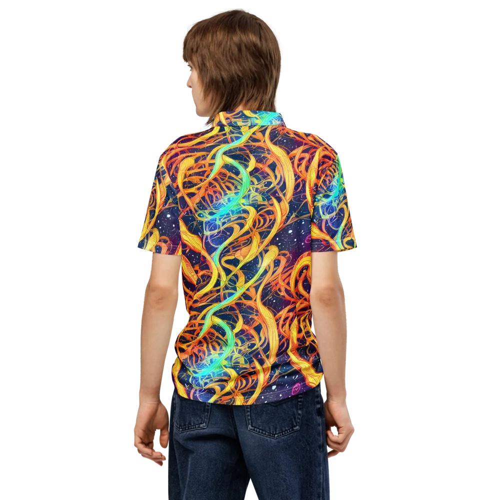 Granov Vortex on Men's Slim Fit Polo Shirt — Back
