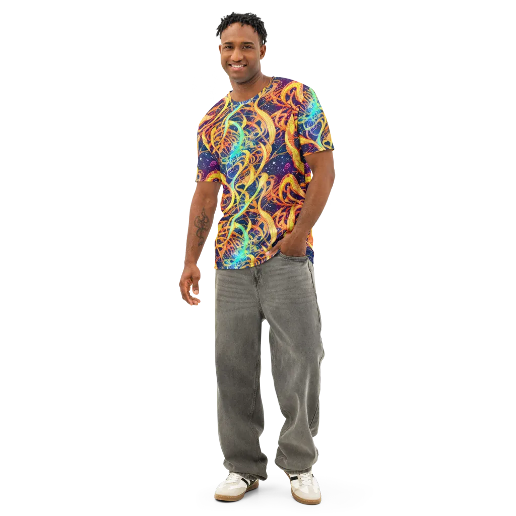 Granov Vortex on Men's Cotton Crew Neck T-Shirt — Front