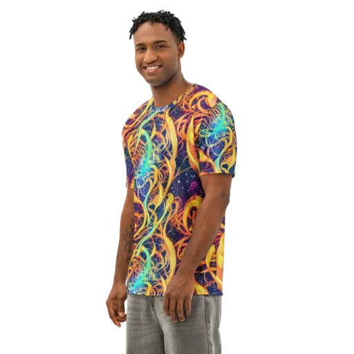 Granov Vortex on a Men's Cotton Crew Neck T-Shirt
