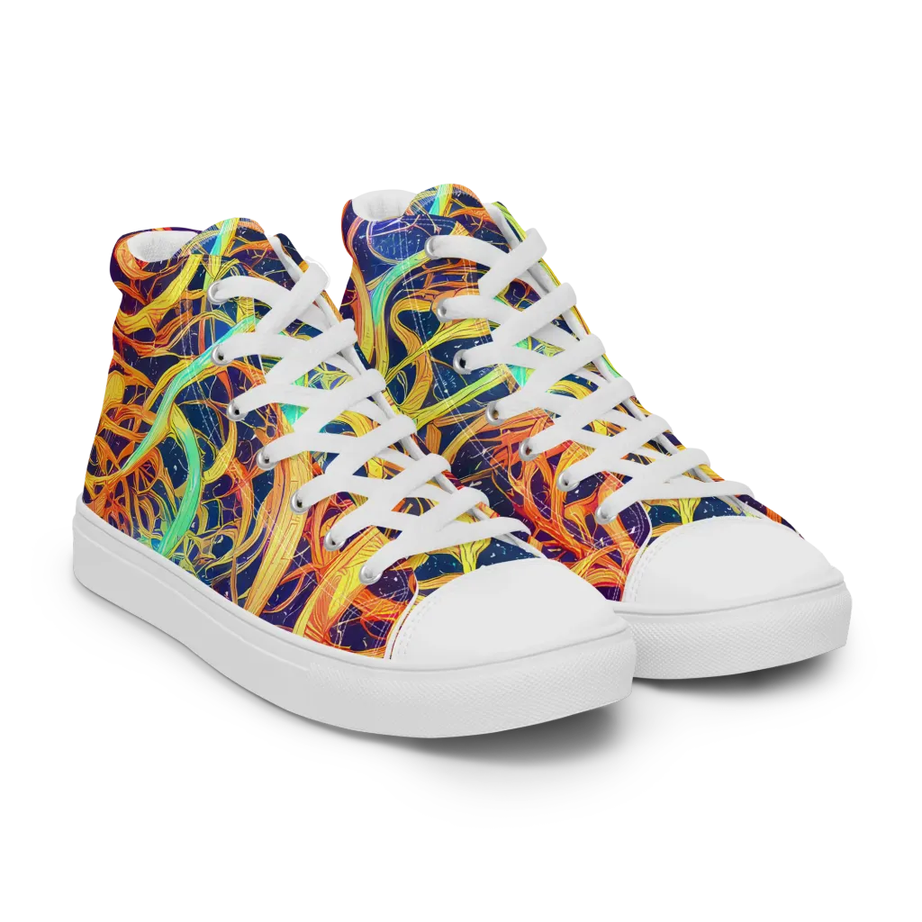 Granov Vortex on Men's High Top Canvas Shoes — Right Front