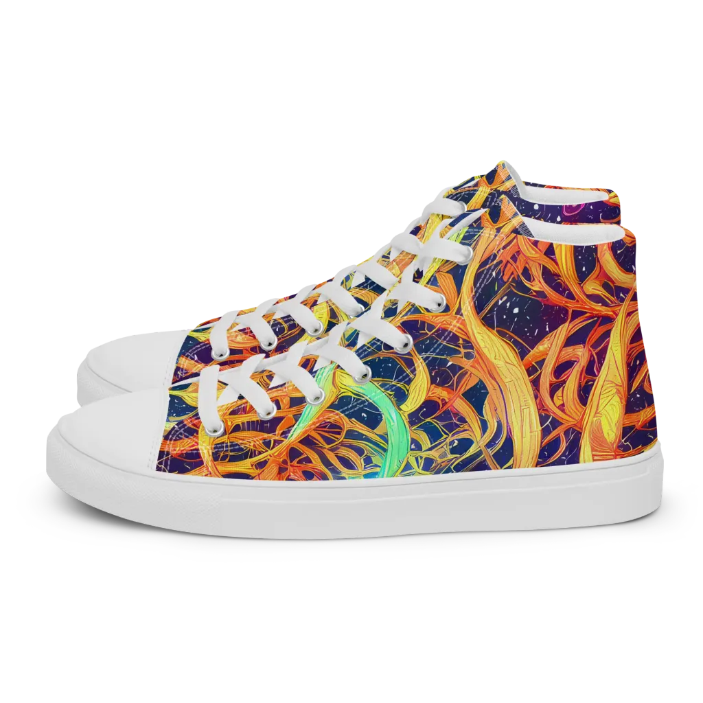 Granov Vortex on Men's High Top Canvas Shoes — Left
