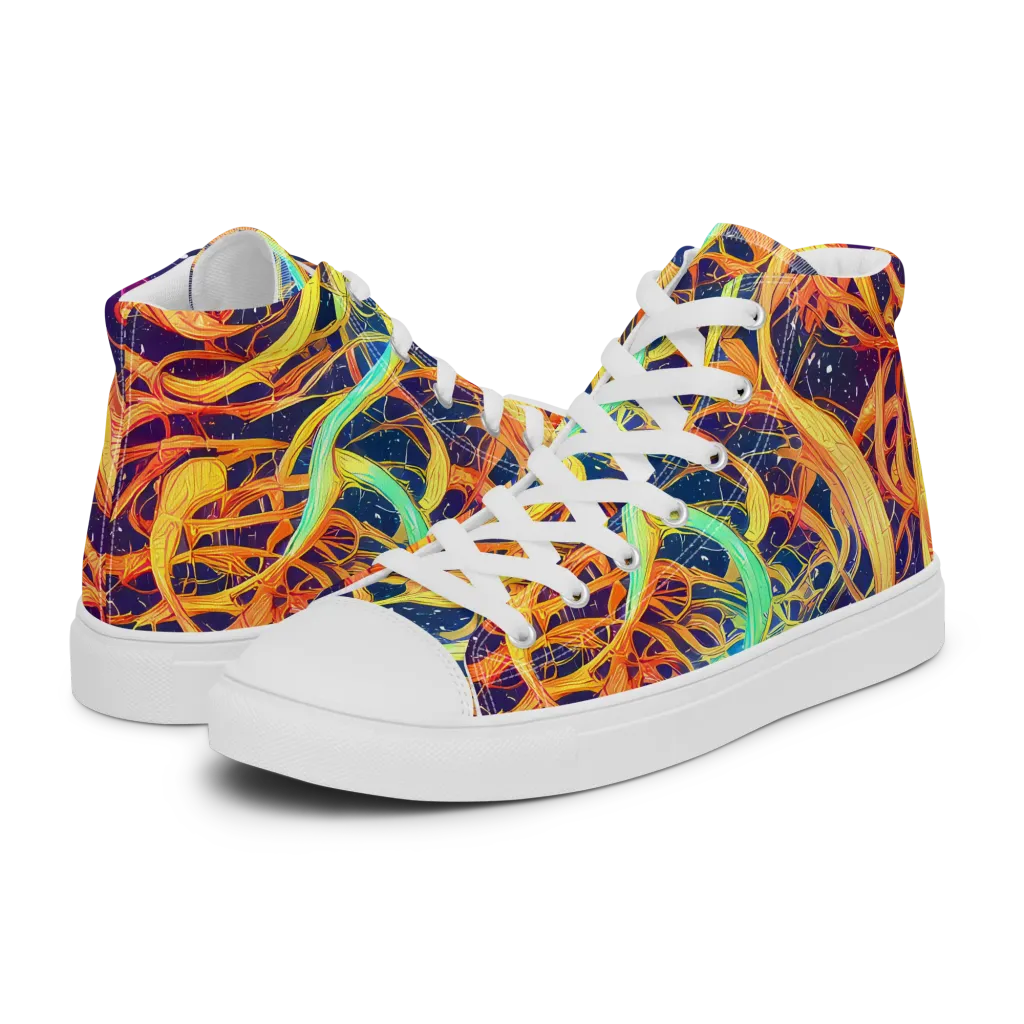 Granov Vortex on Men's High Top Canvas Shoes — Left