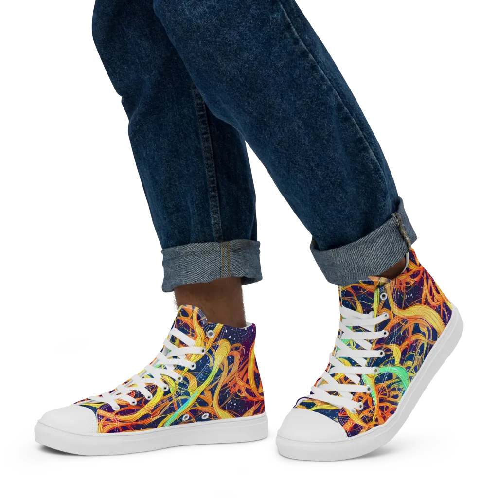 Granov Vortex on Men's High Top Canvas Shoes — Left