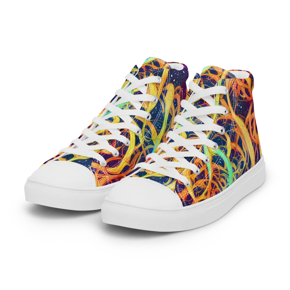 Granov Vortex on Women's High Top Canvas Shoes — Left Front
