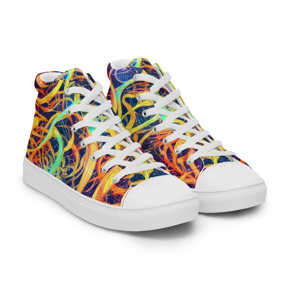 Granov Vortex on Women's High Top Canvas Shoes — Right Front