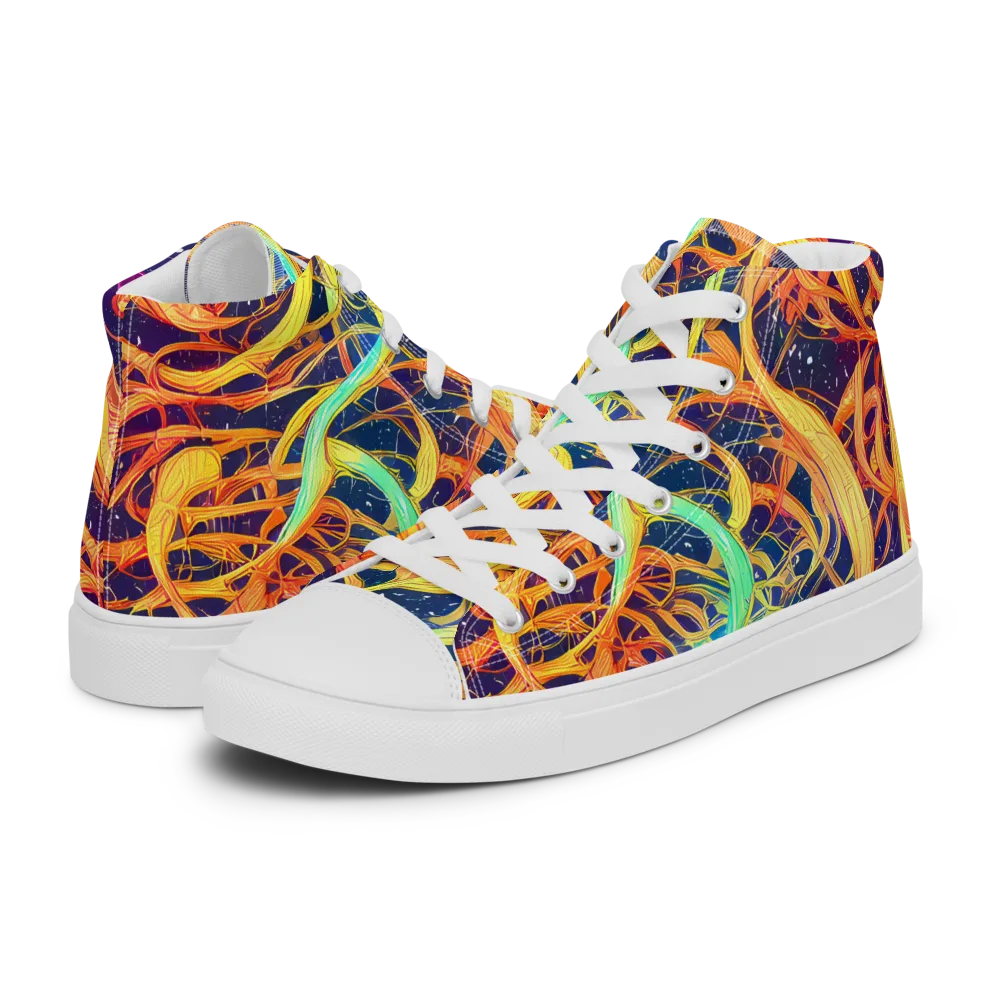 Granov Vortex on Women's High Top Canvas Shoes — Left