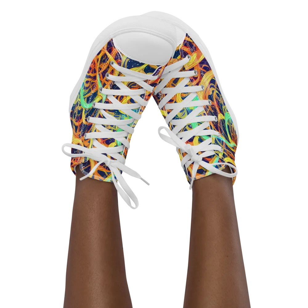 Granov Vortex on Women's High Top Canvas Shoes — Front
