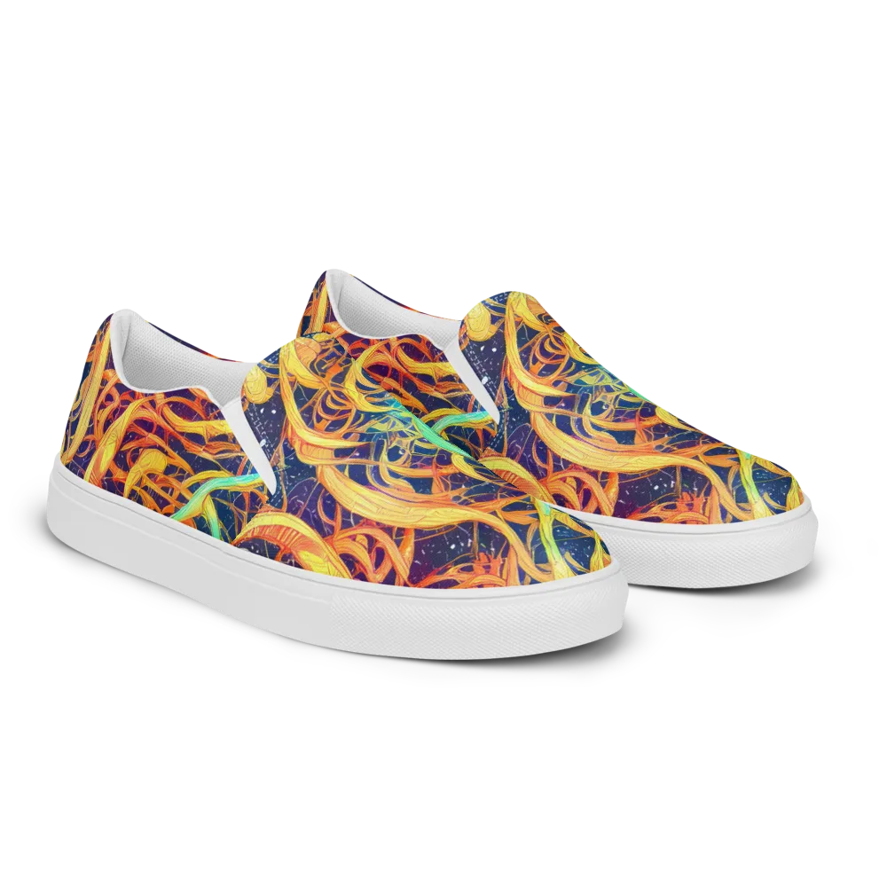 Granov Vortex on Men's Slip-On Canvas Shoes — Right Front