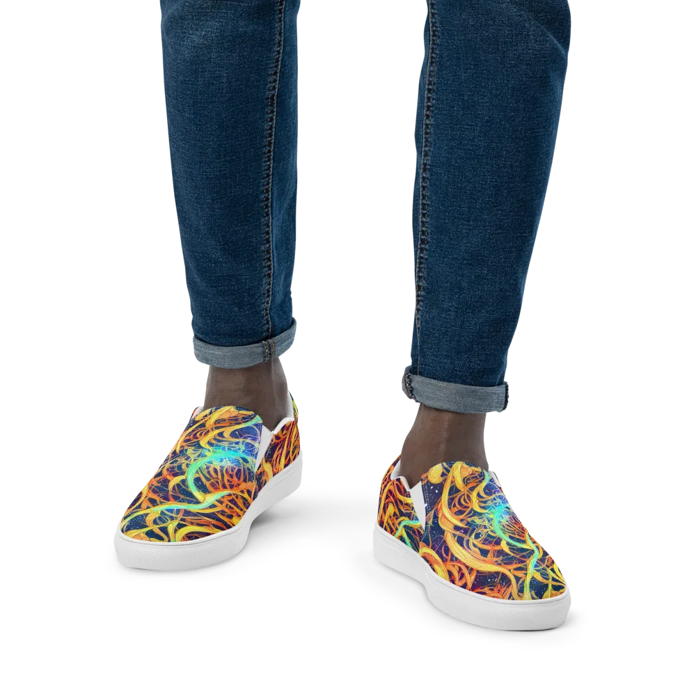 Granov Vortex on Men's Slip-On Canvas Shoes — Front