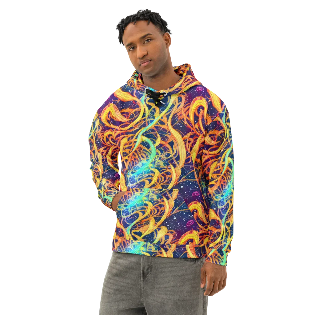 Granov Vortex on Cotton Hoodie — Left Front