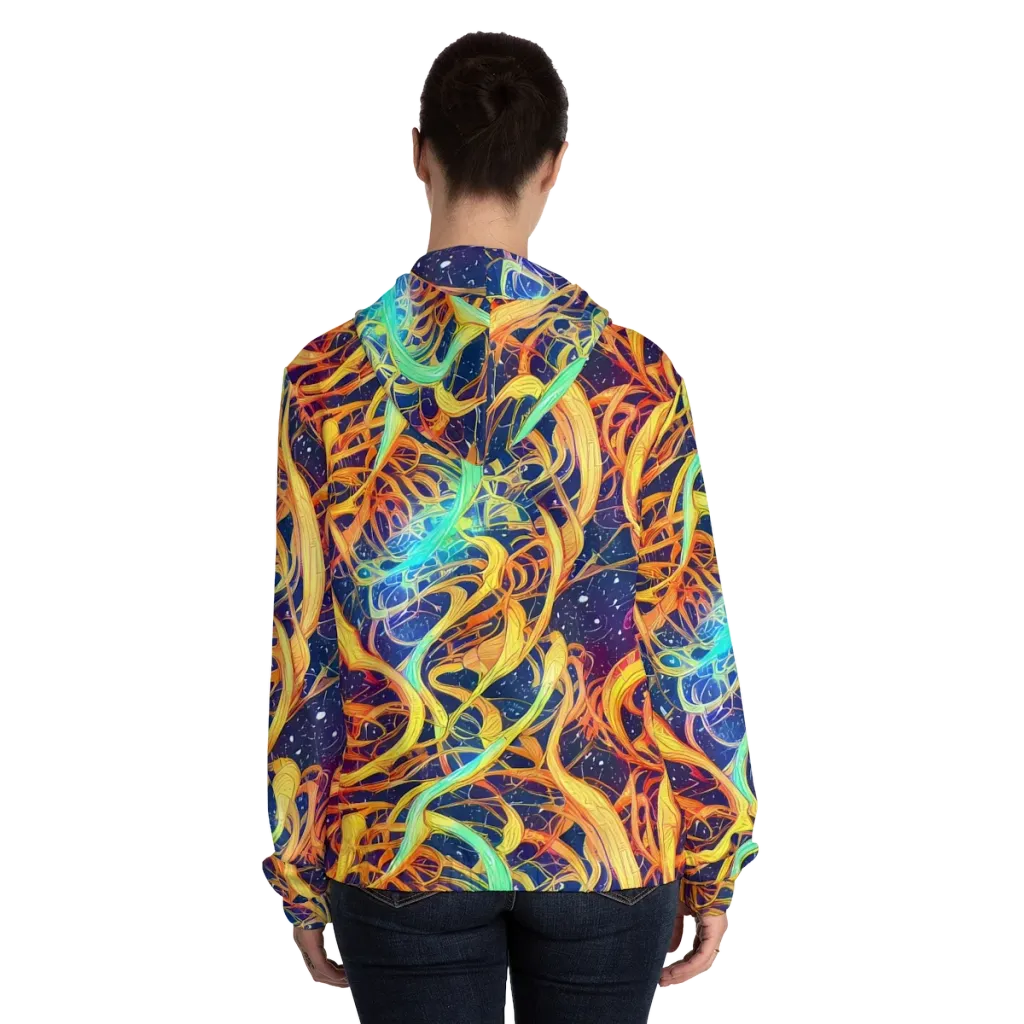 Granov Vortex on Women's Full-Zip Hoodie — Back On Person