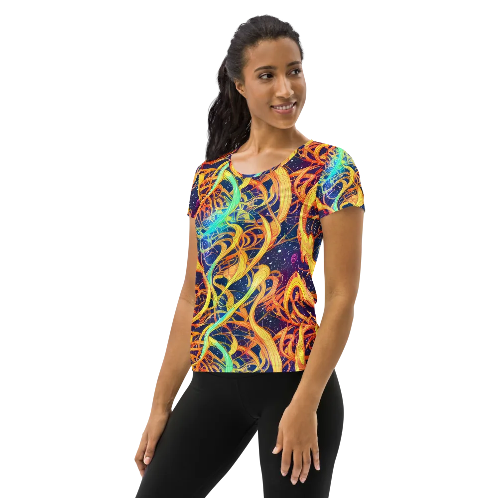 Granov Vortex on Women's Athletic T-Shirt — Left