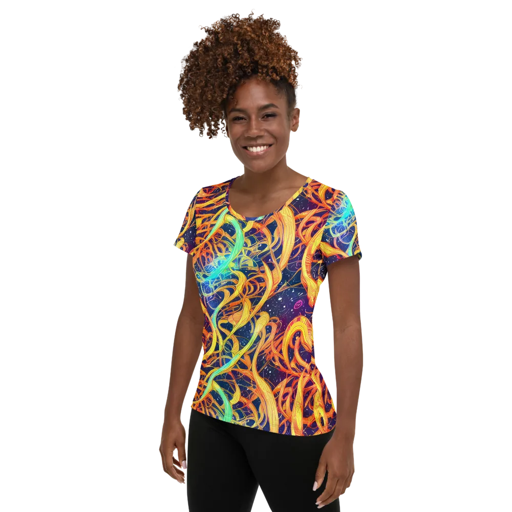 Granov Vortex on Women's Athletic T-Shirt — Left