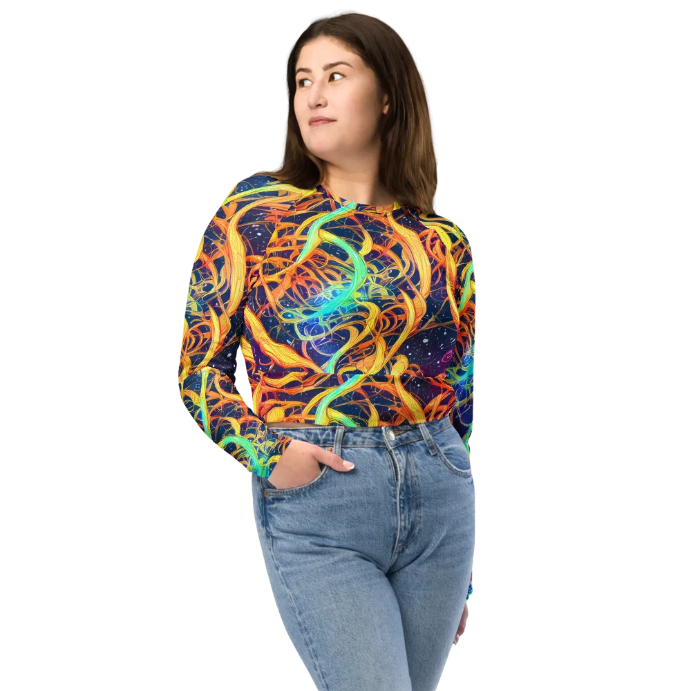 Granov Vortex on Long Sleeve Crop Top — Front