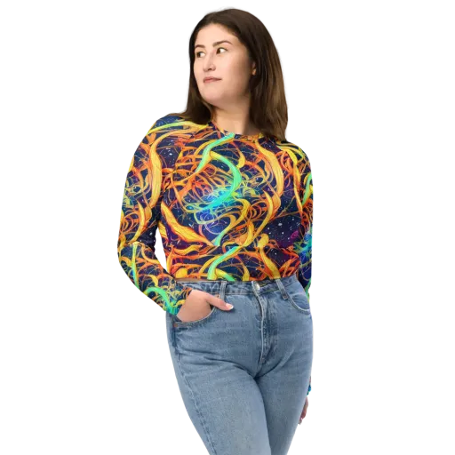 Granov Vortex on a Long Sleeve Crop Top