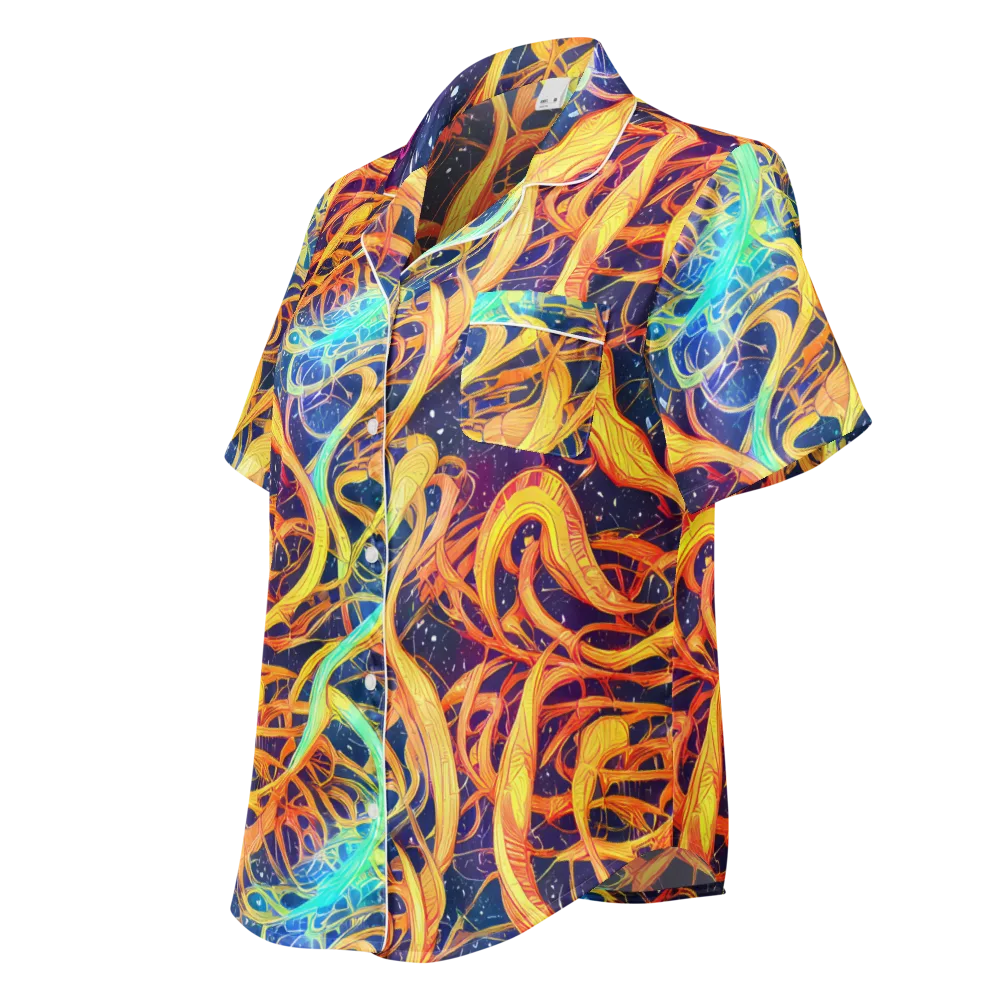 Granov Vortex on Women's Short Sleeve Pajama Top — Left Front