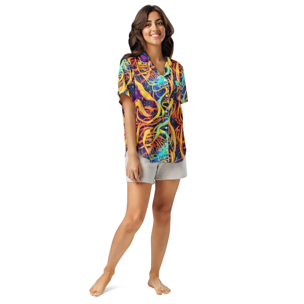 Granov Vortex on Women's Short Sleeve Pajama Top — Front