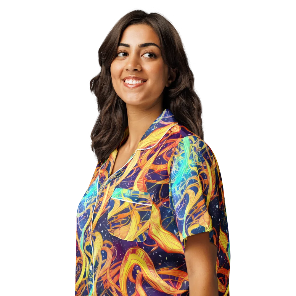 Granov Vortex on Women's Short Sleeve Pajama Top — Left Front