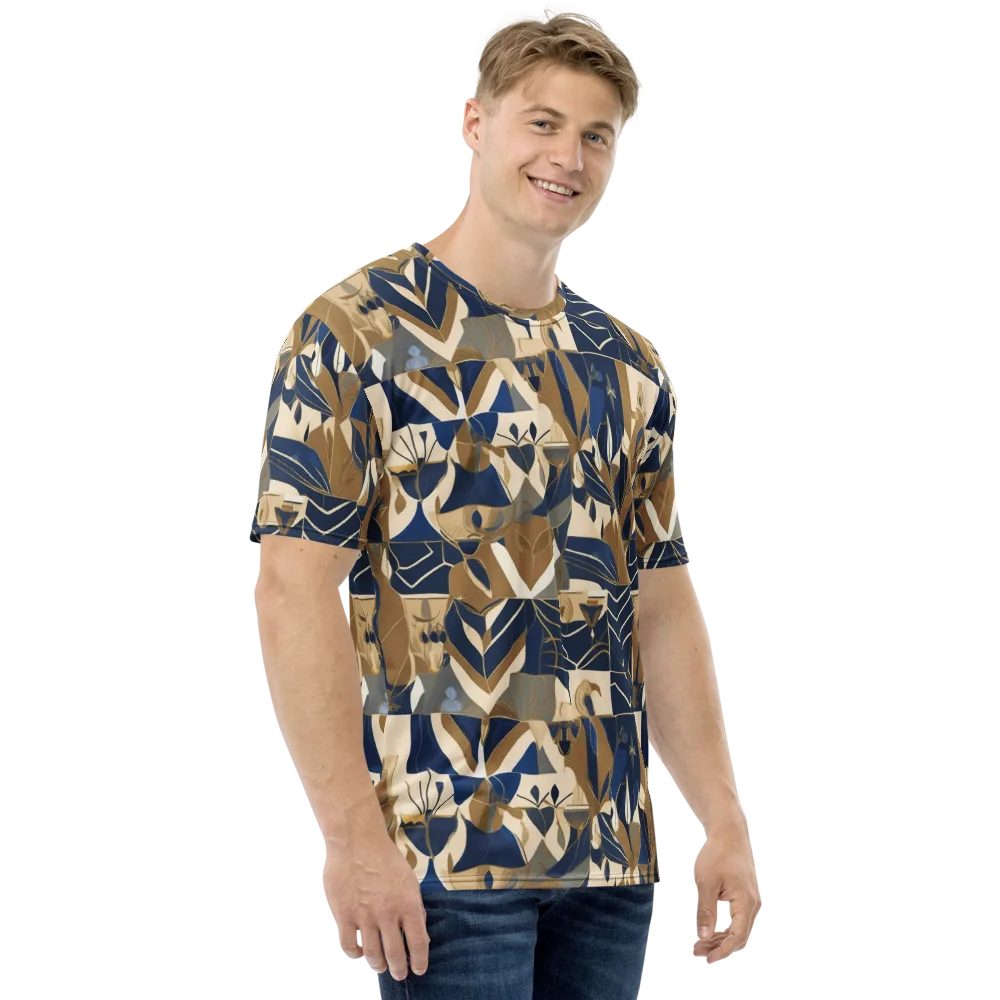 Gilded Petals on Men's Crew Neck T-Shirt — Right