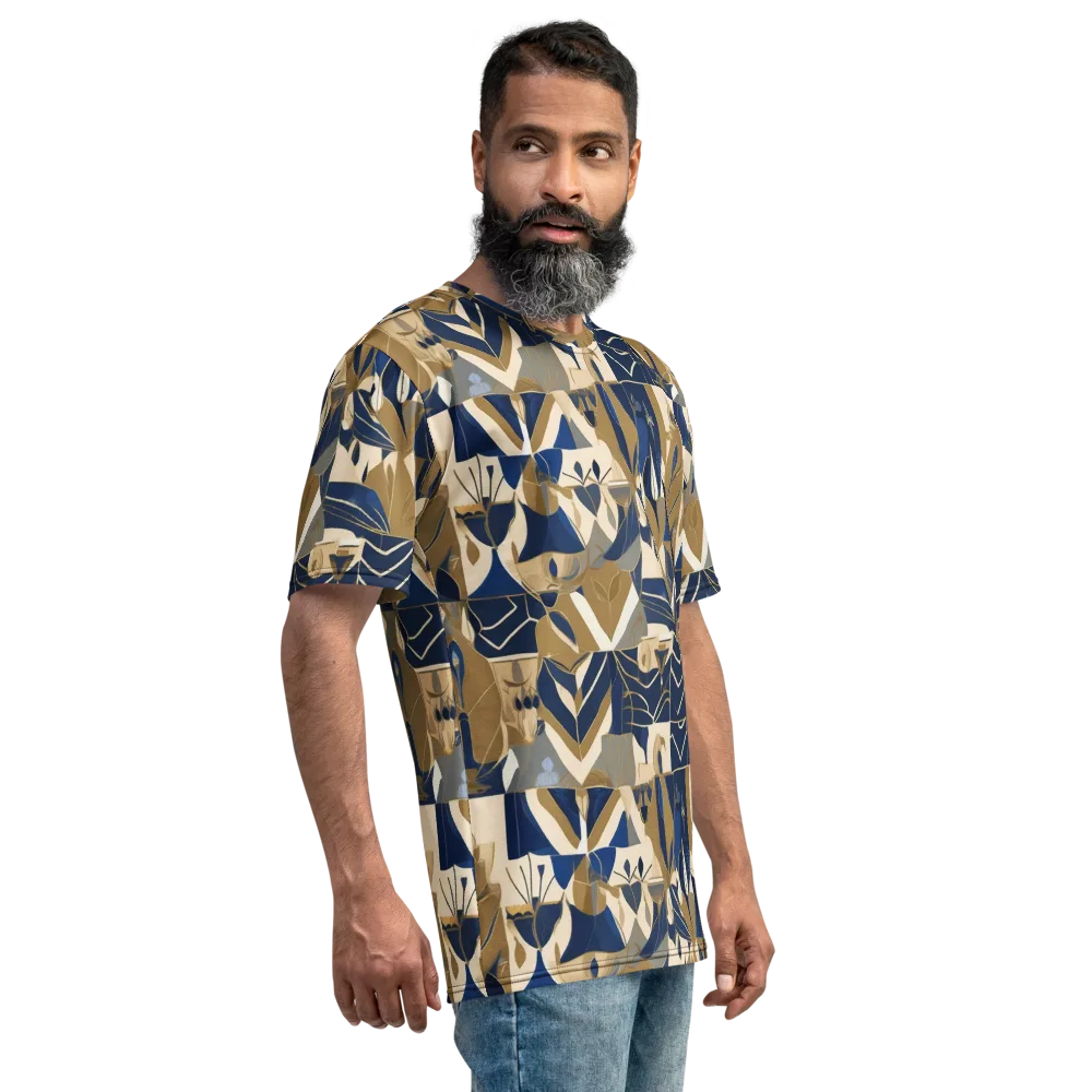 Gilded Petals on Men's Crew Neck T-Shirt — Right
