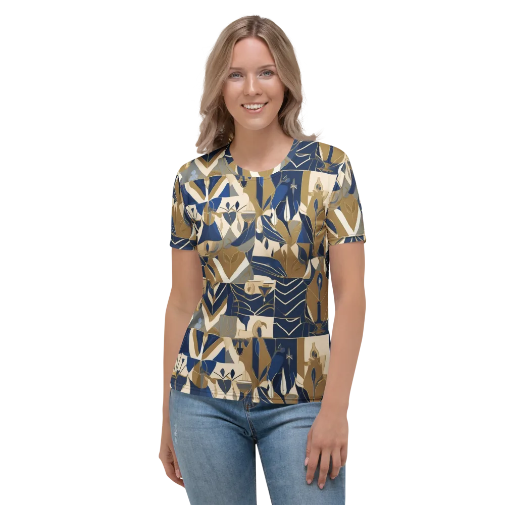 Gilded Petals on Women's Crew Neck T-Shirt — Front