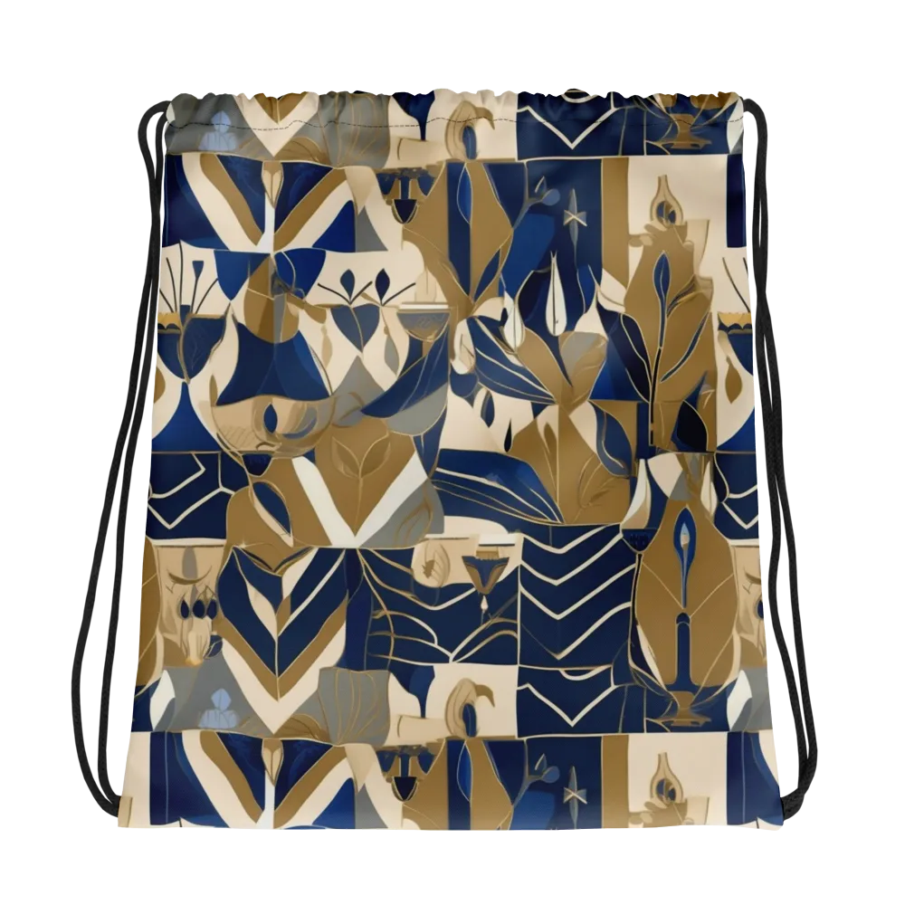 Gilded Petals on Drawstring Bag — Photo