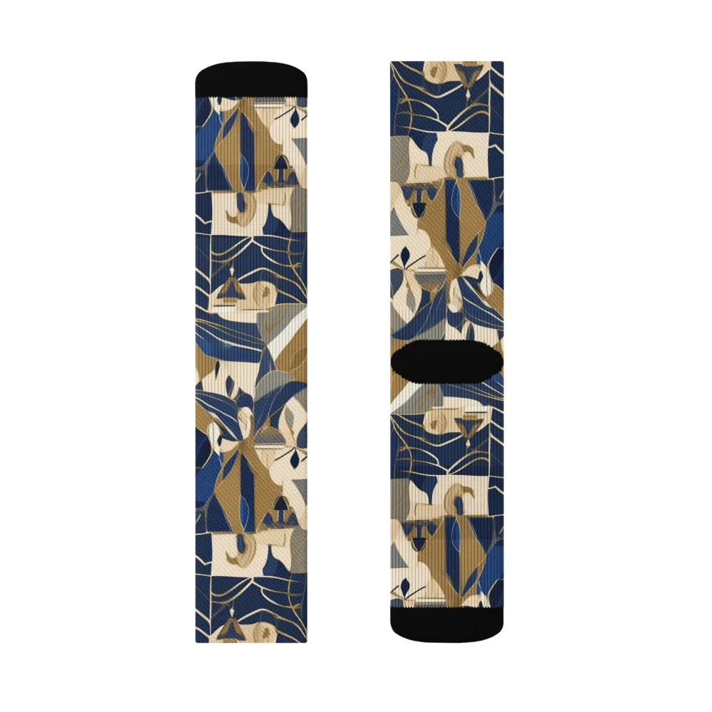 Gilded Petals on Socks — Right Sock