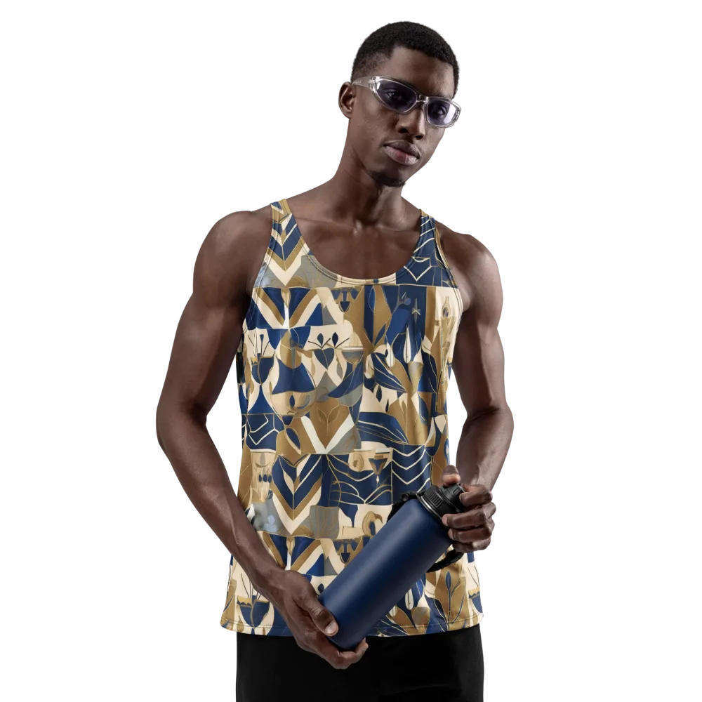 Gilded Petals on Men's Tank Top — Front